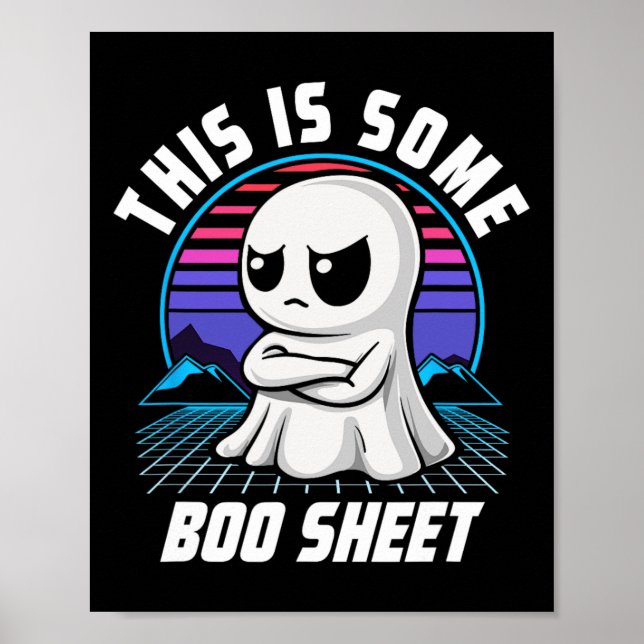 Retro This Is Some Boo Sheet Cute Ghost Halloween  Poster (Front)