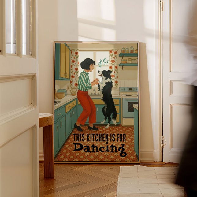 Retro This Kitchen is for Dancing Poster (Creator Uploaded)