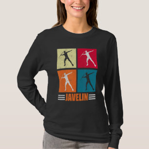 Retro Throw Javelin Thrower Throwing Track And Fie T-Shirt