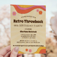 Retro Throwback Yellow Sunburst Flowers Birthday
