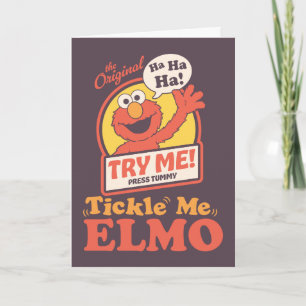 Retro Tickle Me Elmo Waving Birthday Card