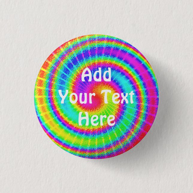 Retro Tie Dye Hippie Psychedelic 3 Cm Round Badge (Front)