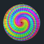 Retro Tie Dye Hippie Psychedelic Dartboard<br><div class="desc">This groovy dartboard design features a bright,  swirly rainbow of colours in a tie-dyed pattern. It's a fun,  retro design for peace-loving hippies / bohemians who love the 1960's,  1970's and psychedelic colour.</div>