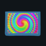 Retro Tie Dye Hippie Psychedelic Trifold Wallet<br><div class="desc">This groovy design features a bright,  swirly rainbow of colours in a tie-dyed pattern. It's a fun,  retro design for peace-loving hippies / bohemians who love the 1960's,  1970's and psychedelic colour.</div>