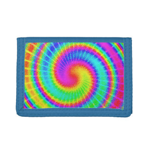 Retro Tie Dye Hippie Psychedelic Trifold Wallet
