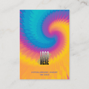 Retro Tie Dye Logo Earring Display Card