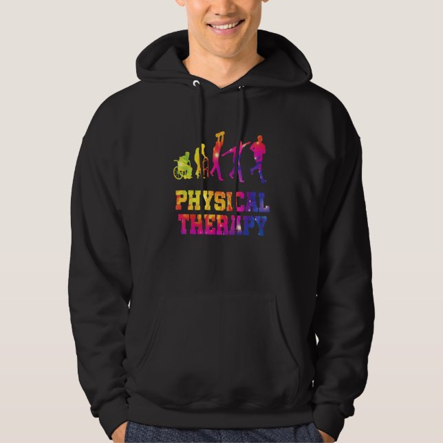 Retro Tie Dye Physical Therapy Evolution  PT Thera Hoodie (Front)