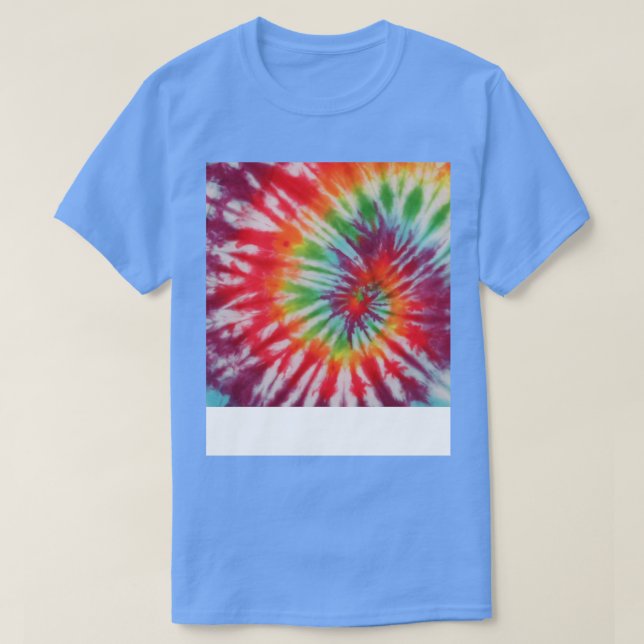 Retro Tie Dyed Pattern Colourful T-Shirt (Design Front)