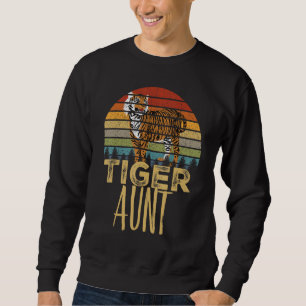 Retro Tiger Aunt Sunset African Safari Gift Sweatshirt