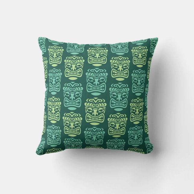 Retro Tiki Beach Bar Pattern Cushion (Back)