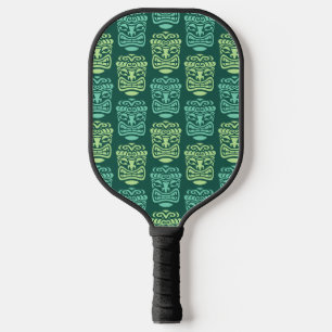 Retro Tiki Beach Bar Pattern Pickleball Paddle