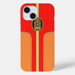 Retro Tiki Surfboard iPhone 15 Case
