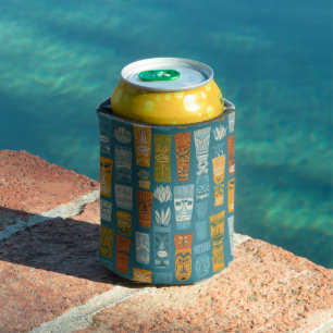 Retro Tiki Totems Can Cooler