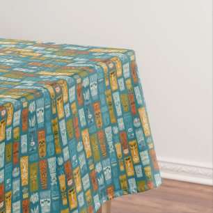 Retro Tiki Totems Tablecloth
