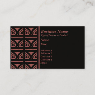 Retro Tiles Business Card, Mauve Card