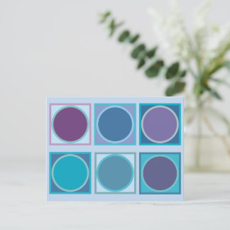 Retro Tiles (grey) Postcard