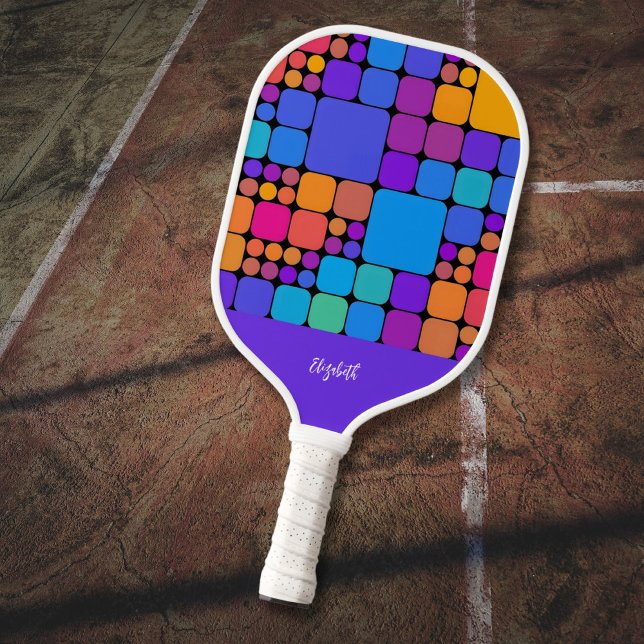 Retro Tiles Personalized Pickleball Paddle (Creator Uploaded)