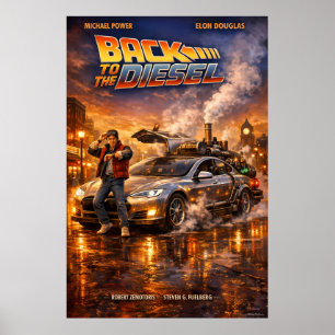 Retro Timewarp Streetlight Reverie Poster