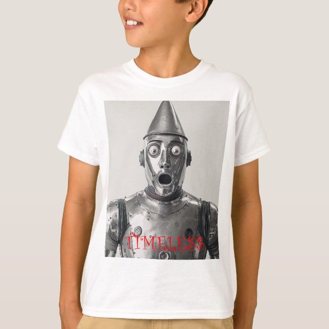 Retro Tin Man Steampunk Armor T-Shirt (Front)