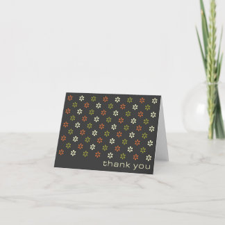 Retro tiny flower pattern personal thank you cards