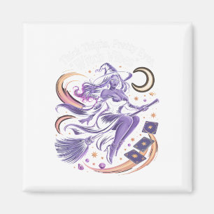 Retro Tis The Season Blue Patchwork Ghost Girl Wom Magnet