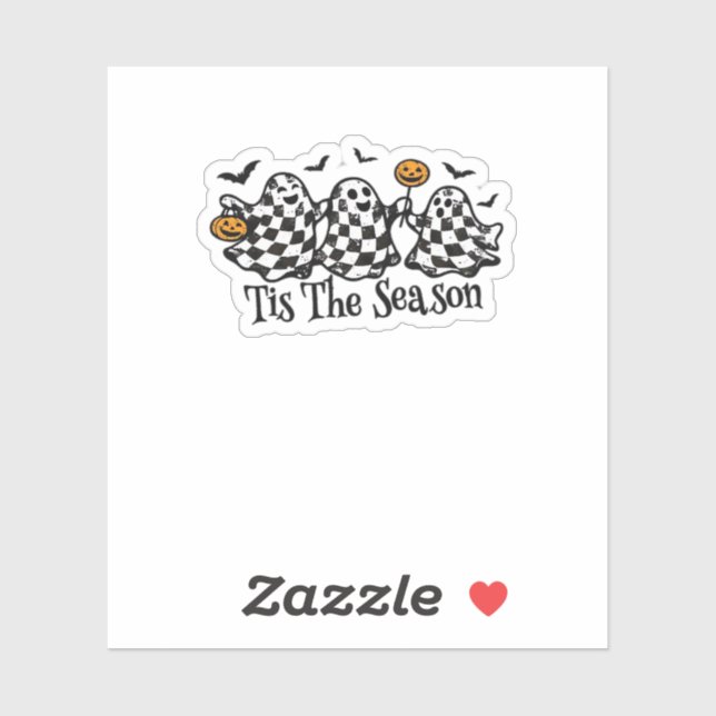 Retro Tis The Season Chequered Halloween (Sheet)