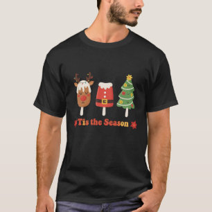 Retro Tis the Season Christmas Popsicles Holiday T-Shirt
