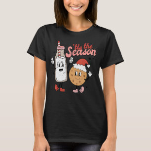 Retro Tis The Season Christmas Xmas Cookies And Mi T-Shirt