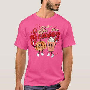 Retro Tis The Season Fall Pumpkin Spice Funny Autu T-Shirt