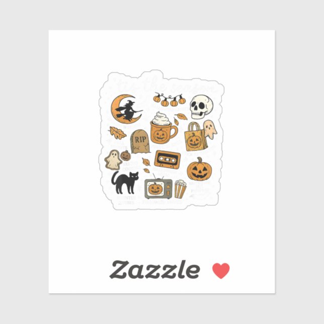 Retro Tis The Season Funny Halloween Season Fall (Sheet)