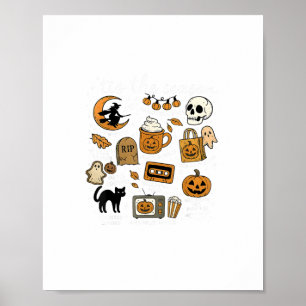 Retro Tis The Season Funny Halloween Season Fall Poster