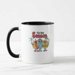 Retro Tis The Season Party In The Usa Family Mug