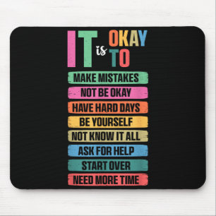 Retro To Make Mistakes Not Know Mental Health Mouse Mat