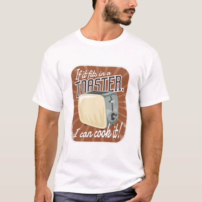 Retro Toaster Cooking Humour T-Shirt (Front)