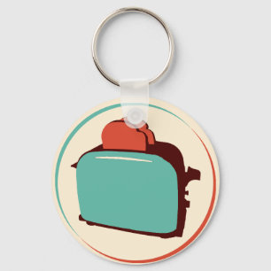 Retro Toaster Keychain/Charm Key Ring