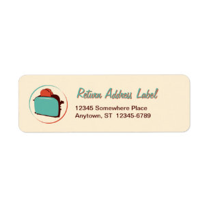 Retro Toaster Return Address Labels
