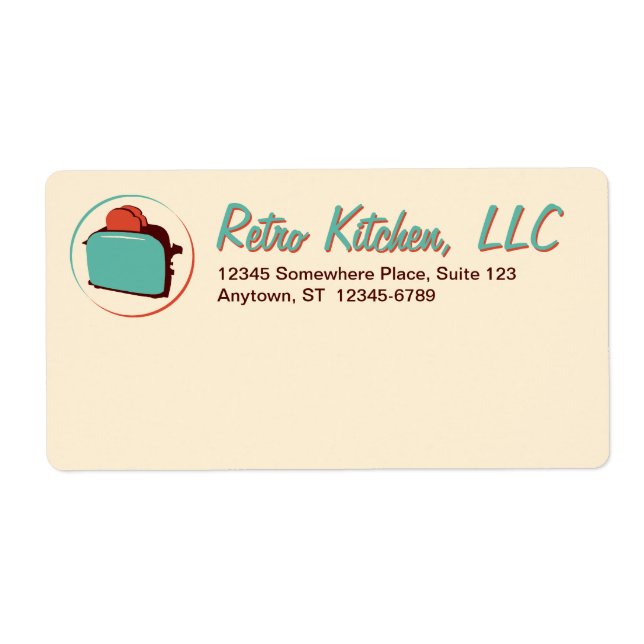 Retro Toaster Shipping Labels (Front)
