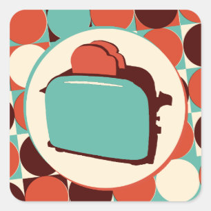 Retro Toaster stickers (sheet of 20)