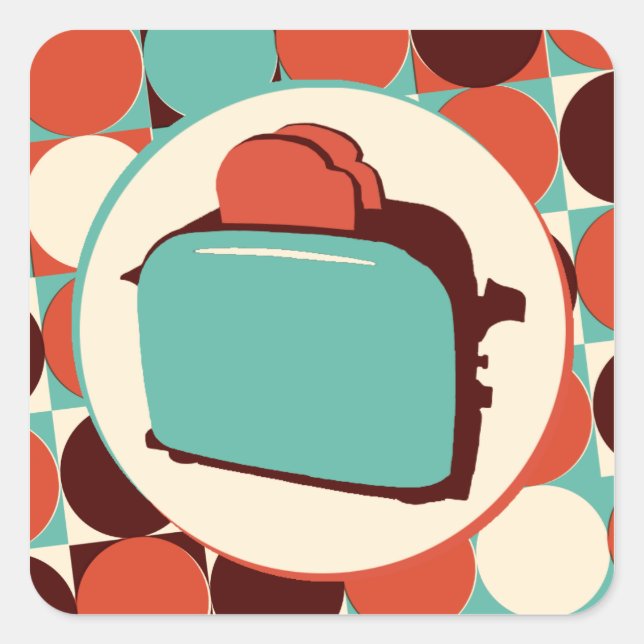 Retro Toaster stickers (sheet of 20) (Front)