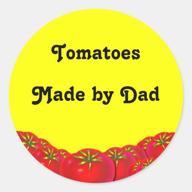 Retro Tomatoes Custom Canning Labels (Front)