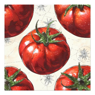Retro Tomatoes Photo Print