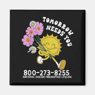 Retro Tomorrow Needs You 988 Suicide Prevention Aw Magnet
