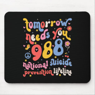 Retro Tomorrow Needs You 988 Suicide Prevention Aw Mouse Mat