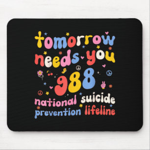 Retro Tomorrow Needs You 988 Suicide Prevention Aw Mouse Mat