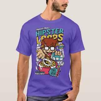 Retro toon Cereal Box Cereal Hipster Loops Funny V T-Shirt