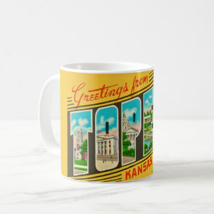 Retro Topeka Kansas  Greeting Mug