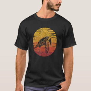 Retro Tortoise Painted Alligator Snapping Turtle T-Shirt