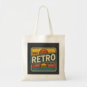 retro tote bag, vintage tote, aesthetic bag, 80s f bag