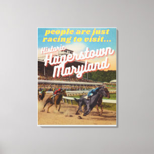 Retro Tourism Poster Canvas Print