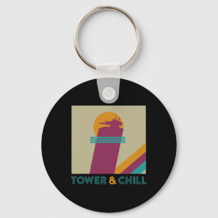 Retro Tower And Chill - Gamer Titan Hunter Warlock Key Ring